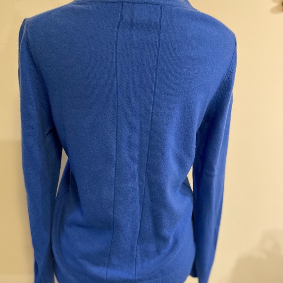 Banana Republic merino wool blue pull on sweater size Large size Medium - Picture 4 of 8